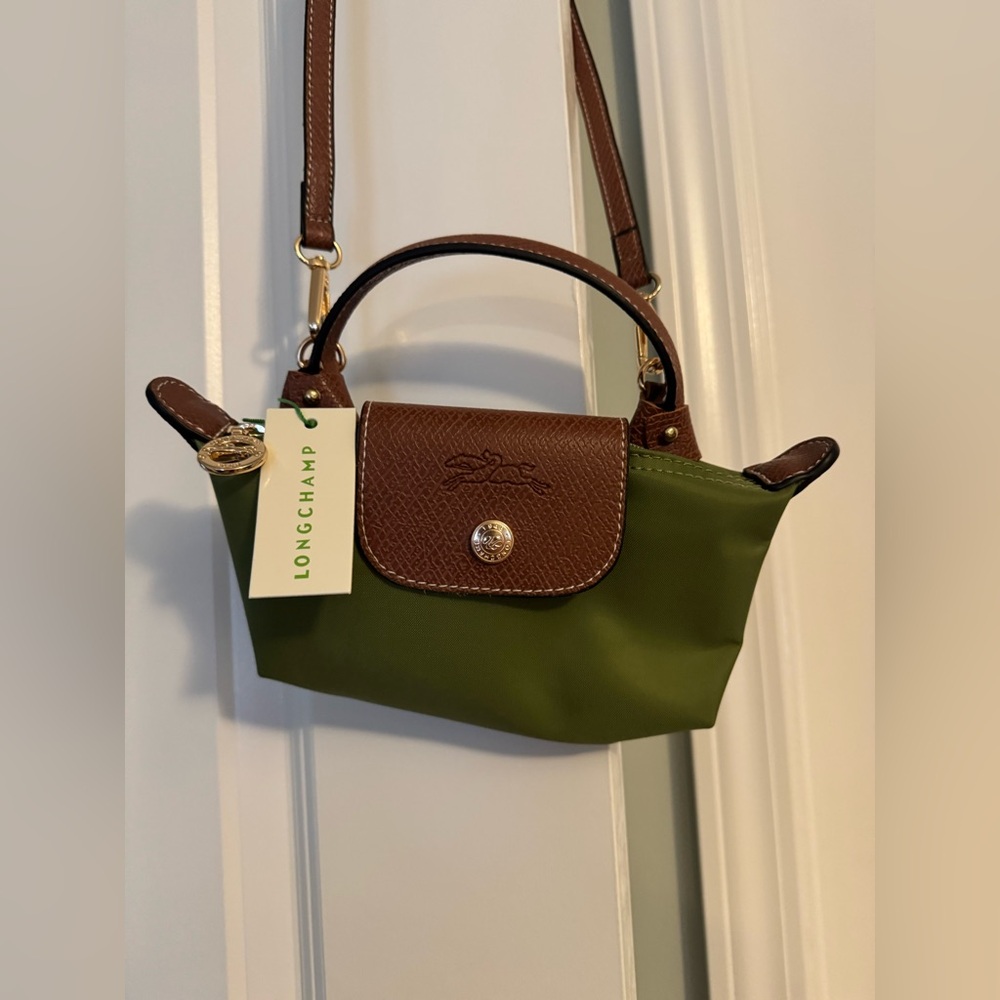 Mini Le Pliage Bag in Avocado Green